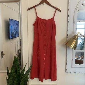 Red Linen Sundress